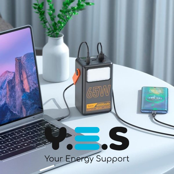 Повер банк HOCO Powerful PD65W power bank J110A 60000mAh