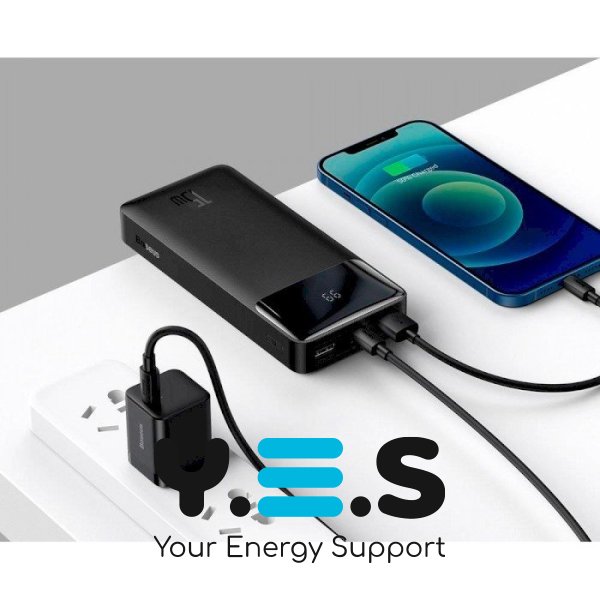 Оригінальний павербанк Baseus Power Bank Bipow Digital Display 15W 20000mAh Black (PPBD20, PPDML-J01)