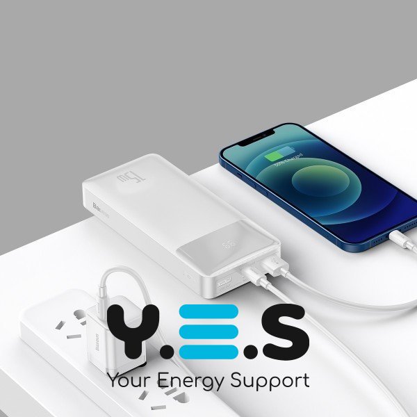 Портативна батарея Baseus Bipow Digital Display Power bank 20000mAh 15W PPDML-J02 White