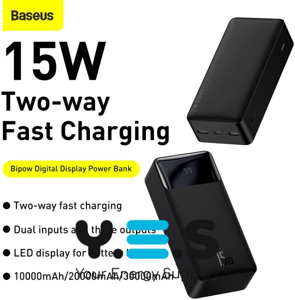 УМБ Baseus Bipow 30000 mAh 15W Black (PPDML-K01/PPBD050201)