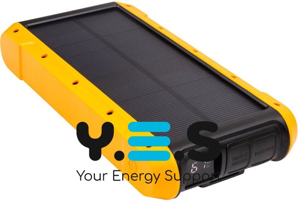 Мобільна батарея PowerPlant 20000mAh, PD 18W, USB-C, 2xUSB-A, QC3.0, Wireless, Solar panel 5.5V-0,2A