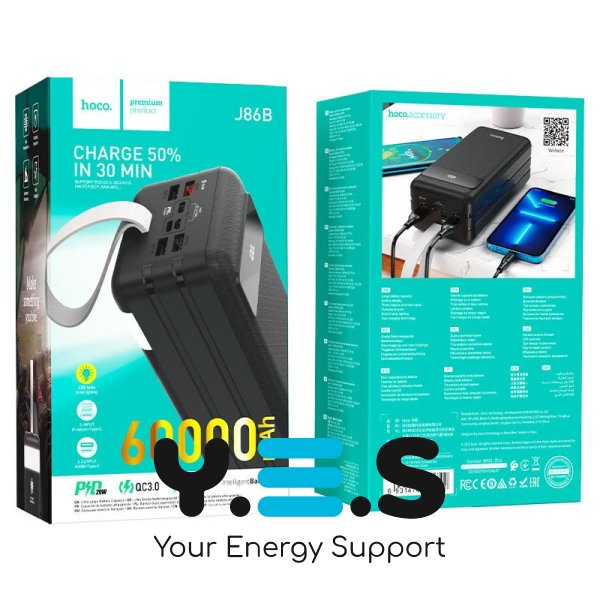 УМБ Hoco J86B Electric 22.5W 60000mAh Black