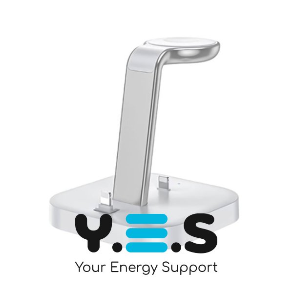 Настільна зарядна док-станція для iPhone/iWatch/Airpods HOCO CW43 3-in-1 | 2.1A, 2.5/5W | white