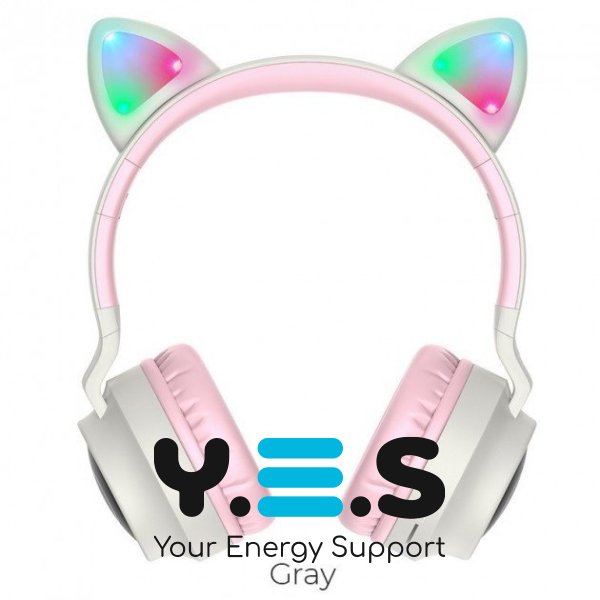 Навушники Hoco W27 Cat ear Bluetooth бездротові сірий (749521)