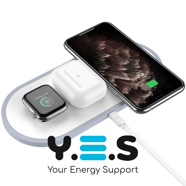 Бездротова зарядна станція Hoco CW24 3 in 1 Fast Charger White