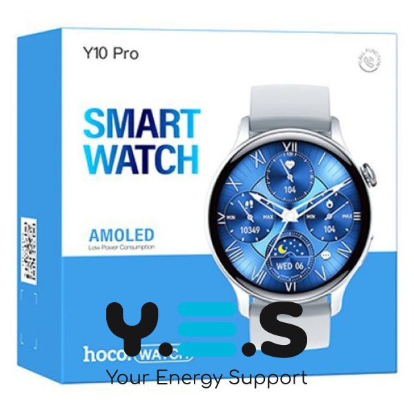 Смарт-годинник Hoco Y10 Pro AMOLED Smart watch | Track, HeartRate, IP68 | Silver