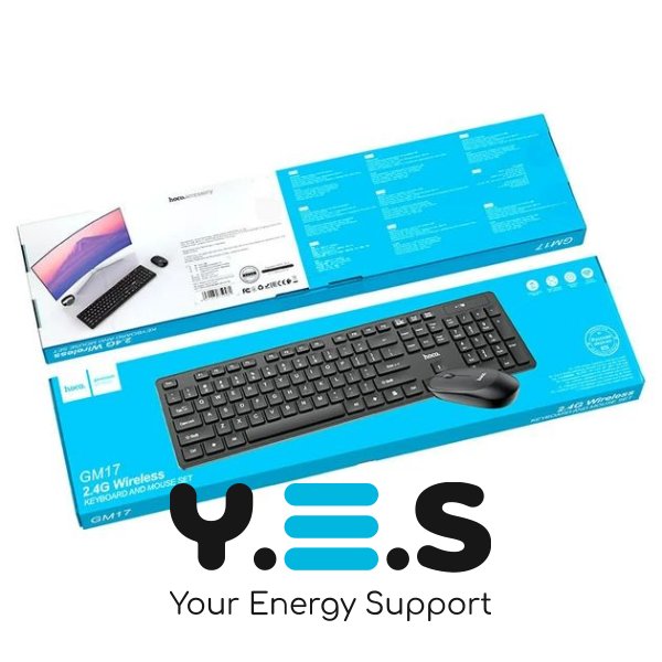 Hoco GM17 Бездротова клавіатура + миша набір English + Українська  version