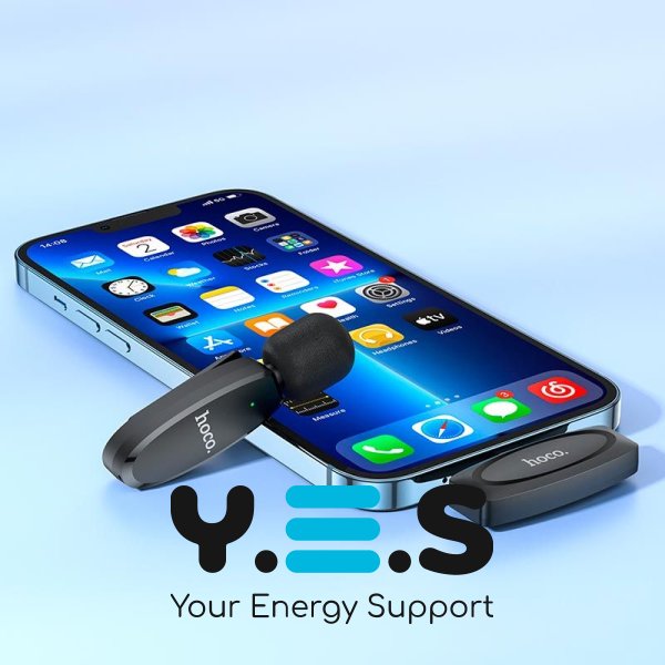 Бездротовий цифровий петличний мікрофон Hoco L15 iP Crystal