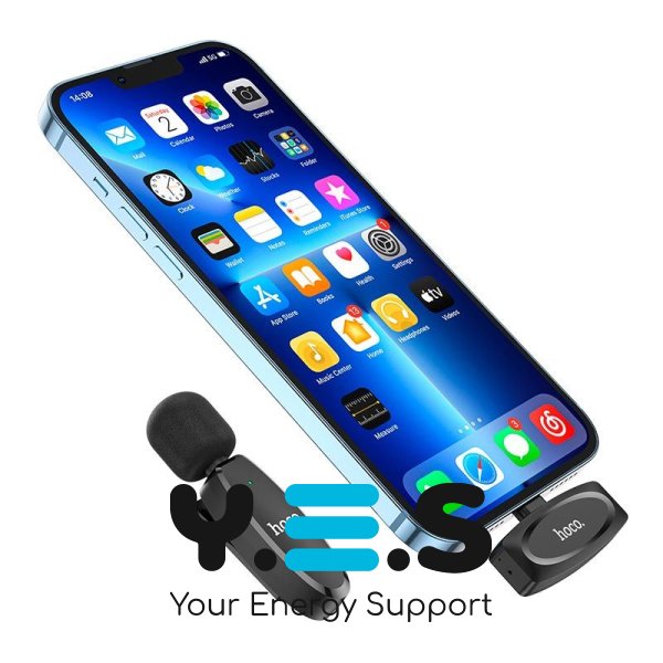 Бездротовий цифровий петличний мікрофон Hoco L15 iP Crystal