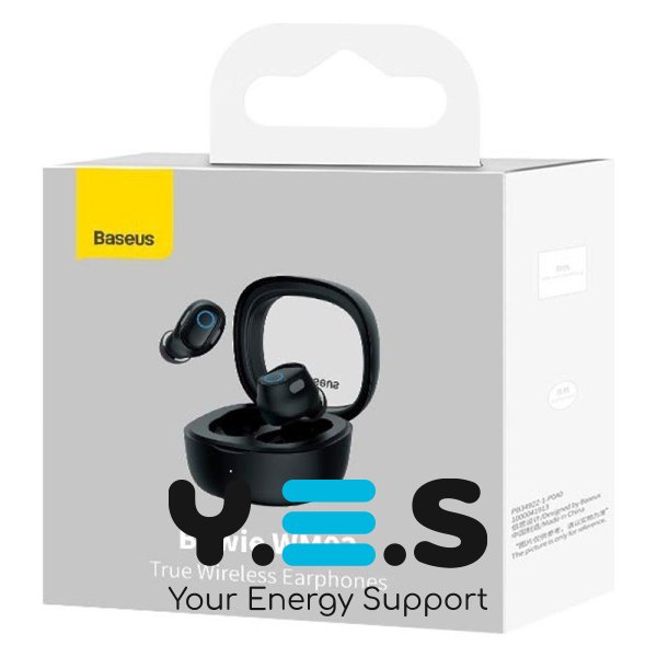 Бездротові навушники Bluetooth гарнітура з мікрофоном Baseus Bowie WM02 |BT5.3, 40/300mAh, 5h, Hi-Fi| Black