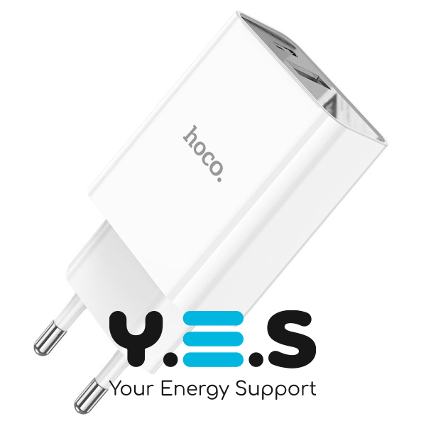 Мережевий зарядний пристрій Hoco C100A PD20W+QC3.0 White (769800) [76039]