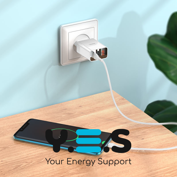 Мережевий зарядний пристрій Hoco C100A PD20W+QC3.0 White (769800) [76039]