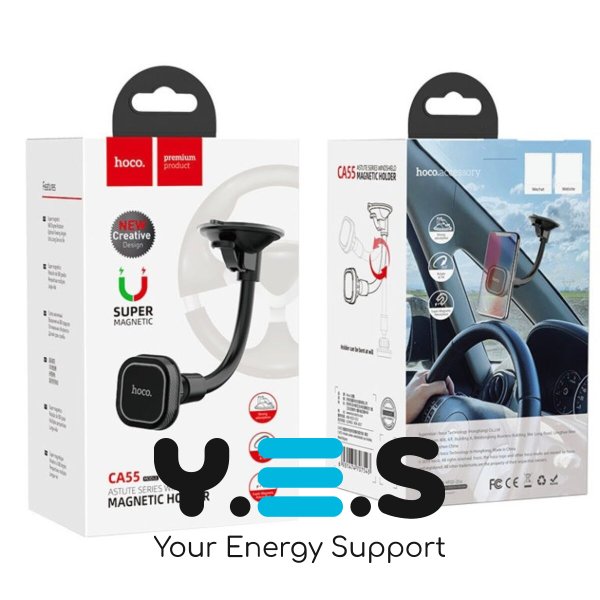 Тримач для мобільного HOCO CA55 Astute series windshield car holder Black/Gray