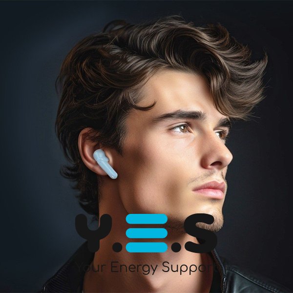 Бездротові Bluetooth навушники HOCO Shadow true wireless BT headset EQ6 LED | BT5.3, 40/320mAh, 7h | Blue
