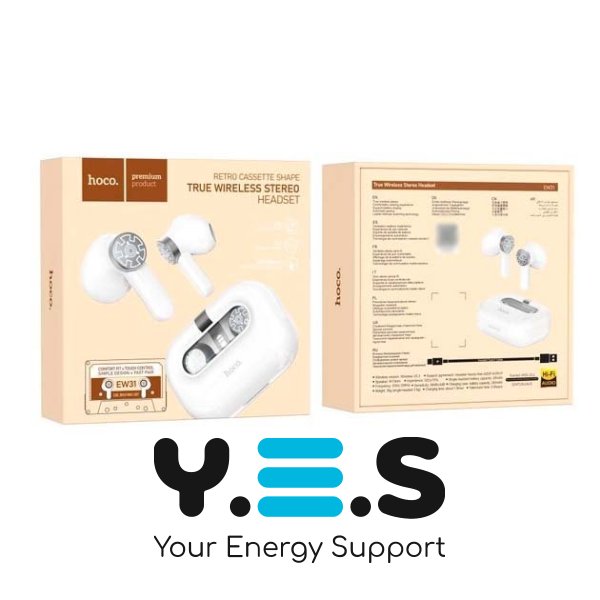 Бездротові блютуз навушники HOCO EW31 TWS Вакуумні гарнітура Bluetooth V5.3 Білий