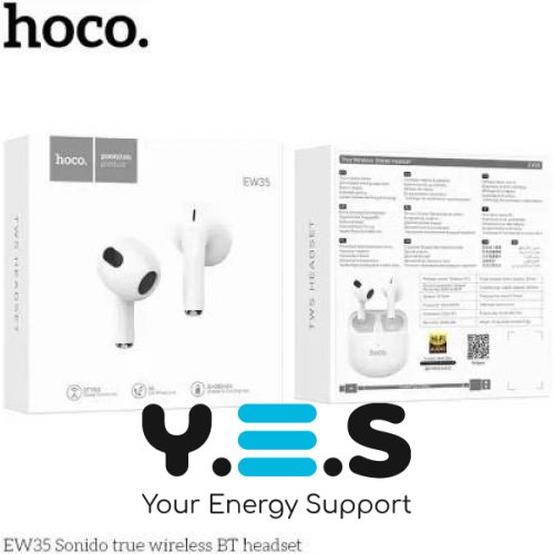 Безпровідні навушники Hoco EW35 Bluetooth 5.3 для iPhone, Samsung, Xiaomi та та ін. білі