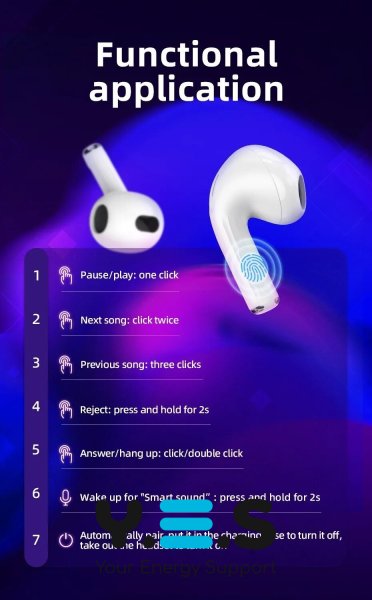 Безпровідні навушники Hoco EW35 Bluetooth 5.3 для iPhone, Samsung, Xiaomi та та ін. білі