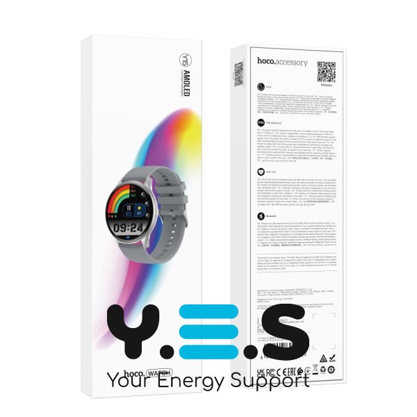Круглі Смарт-годинники Hoco Y15 AMOLED дисплей 260mAh IP68