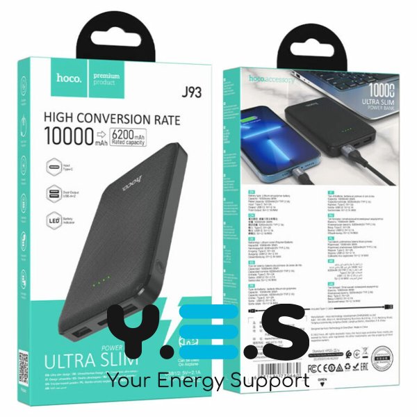 Зовнішній аккумулятор HOCO J93 Handsome power bank(10000mAh) Black