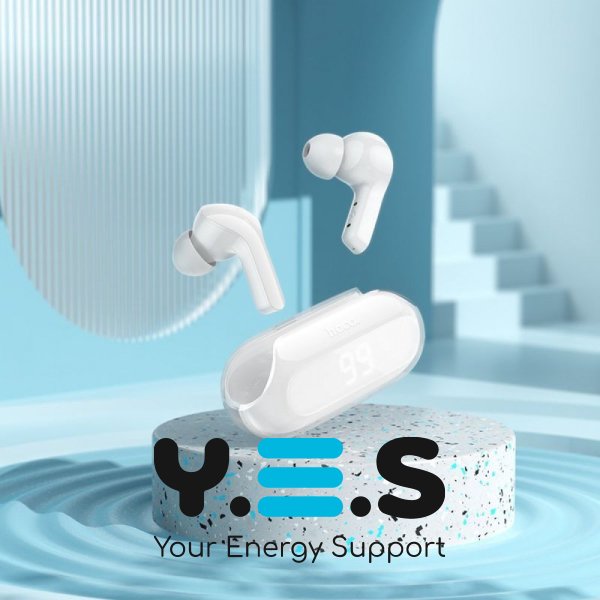 Бездротові вакуумні навушники Hoco EW39 Bright TWS white