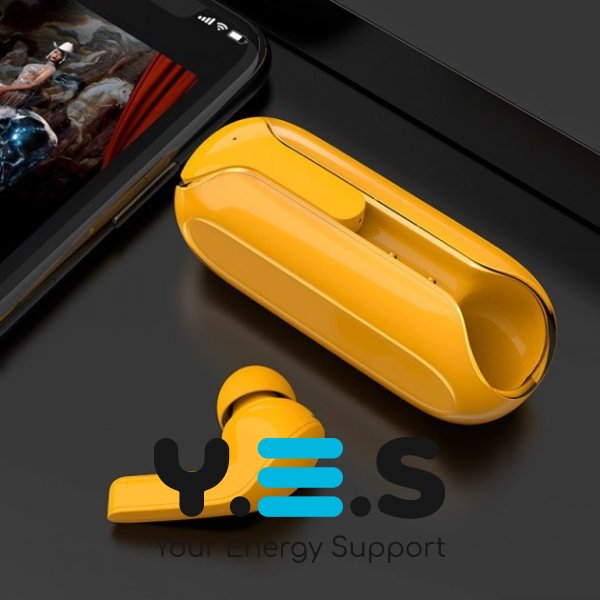 Бездротові навушники з активним шумозаглушенням Hoco EW39 Bright TWS жовті