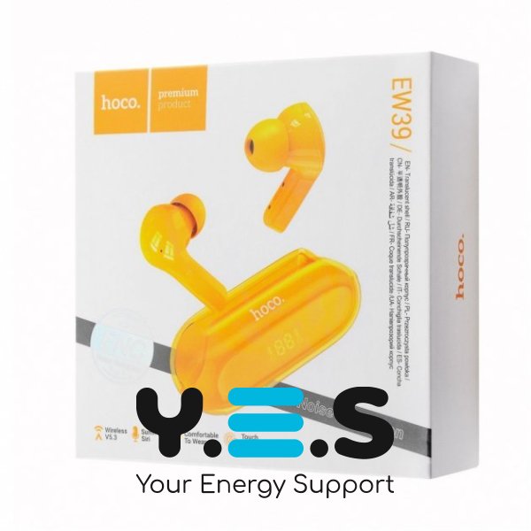 Бездротові навушники з активним шумозаглушенням Hoco EW39 Bright TWS жовті