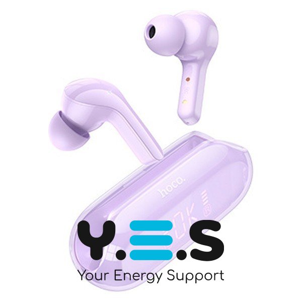 Бездротові навушники з активним шумозаглушенням Hoco EW39 Bright TWS фіолетові