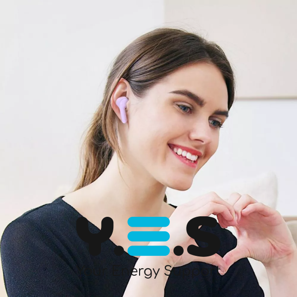 Бездротові навушники з активним шумозаглушенням Hoco EW39 Bright TWS фіолетові