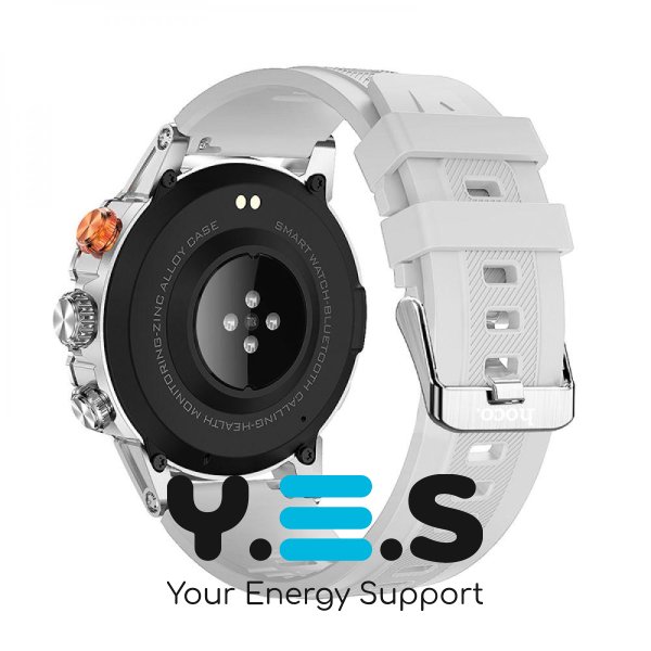 Смарт годинник сріблястий Hoco Y20 (Bluetooth, IP68, 1.53 дюймів, функція відповіді на дзвінок, сенсорний екран)