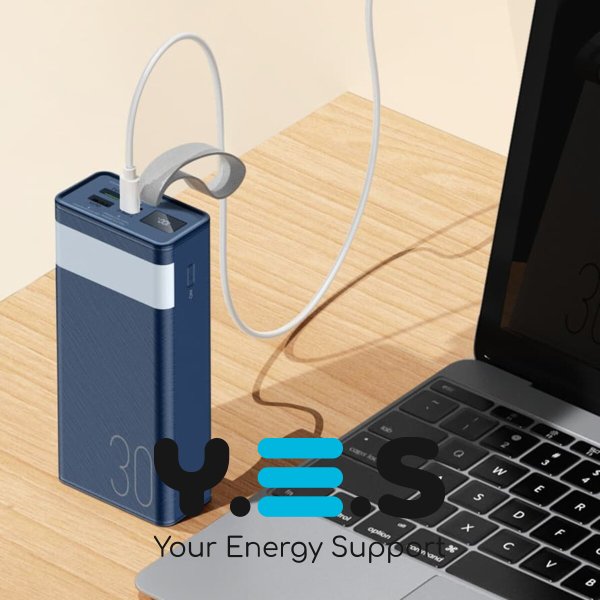 Зовнішній блакитний аккумулятор REMAX RPP-320 Chinen Series 20W+22.5W Fast Charging Power Bank with LED Light 30000mAh