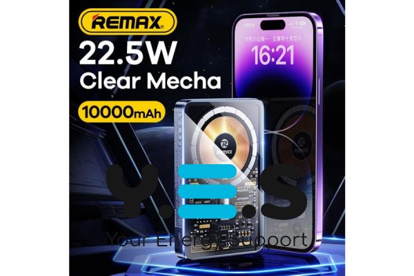 Бездротовий чорний повербанк Remax RPP-558 10000mAh Магнітний (PD&QC3.0) Magsafe з підставкою (Black Walking Series)