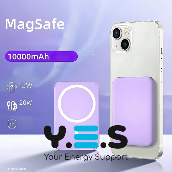 Повербанк Remax RPP-65 10000mAh бузковий бездротовий портативний з магнітною зарядкою Power Bank MagSafe