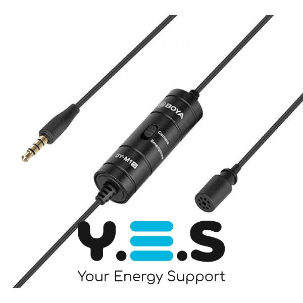 Універсальний петличний мікрофон для телефону камери 3.5мм 6м BOYA BY-M1S