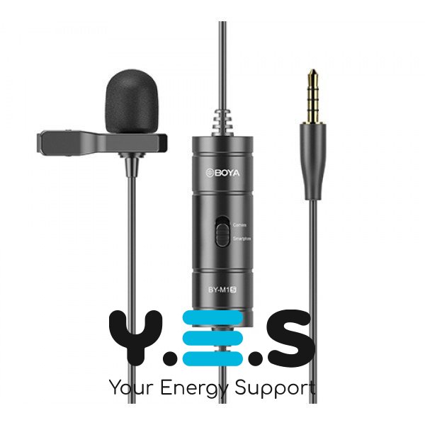 Універсальний петличний мікрофон для телефону камери 3.5мм 6м BOYA BY-M1S