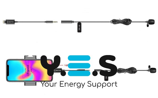 Петличний мікрофон Boya BY-M2 для смартфонів і планшетів під управлінням iOS (6 м)