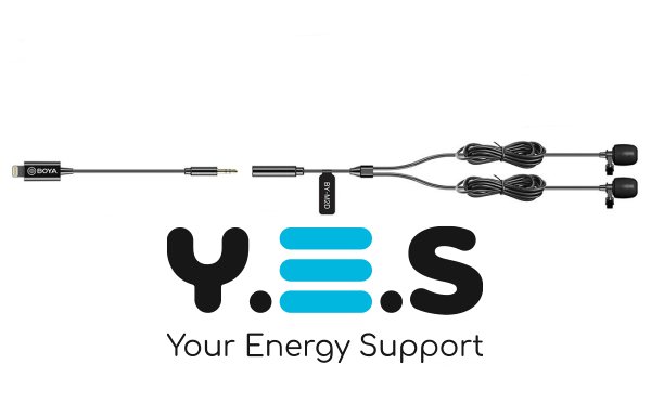 Подвійний петличний мікрофон Boya BY-M2D для смартфонів і планшетів під управлінням iOS. (6 м)