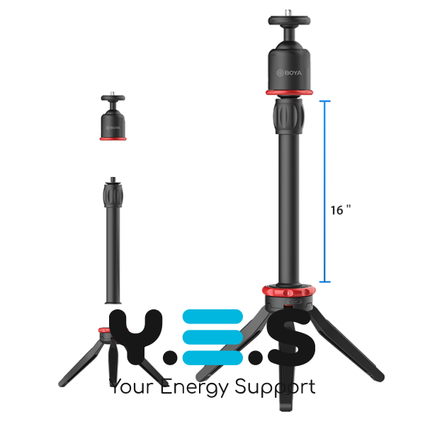 Комплект блогера Boya BY-VG330 Kit: Мікрофон BY-MM1 + штатив + тримач смартфона + зажим