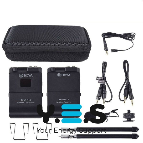 Петличний бездротовий мікрофон Boya BY-WFM12 Для інтерв'ю, відео та бізнес-презентацій