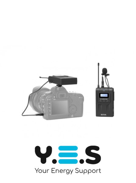 Бездротова мікрофонна система Boya BY-WM8 Pro-K1 складається з передавача, приймача і петличного мікрофона.