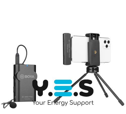 Петличний мікрофон Boya BY WM4 PRO K2 радіомікрофон двоканальна безпровідна мікрофонна система для журналістів, влогеров, ютуберов