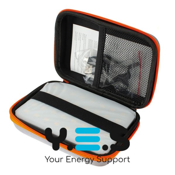 Фонарь powerbank 20000mAh 74Wh, 150-1200LM, 3000k, 4500k, 5700k, 2xUSB, 5v, 2a (Black-White) (IPX5) (Индикатор заряда)