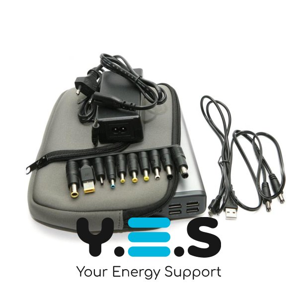 Універсальна мобільна батарея PowerPlant K2 50000mAh, DC 12-20V 10 конекторів, 4xUSB-A