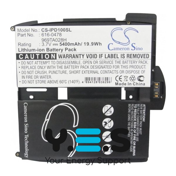 Батарея для планшета Apple iPad (1st Gen) A1219 (Cameron Sino CS-IPD100SL) 5400 mAh HPW-13789