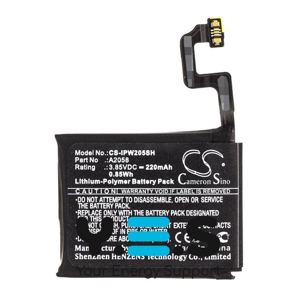 Батарея  Cameron Sino A2058 (CS-IPW205SH) для смарт-годинників Apple Watch Series 4 40mm A1975 (220 mAh) HPW-14259