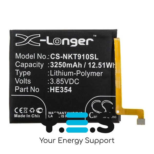 Батарея X-Longer HE354 (CS-NKT910SL) для телефонів Nokia Nokia 9 PureView (3250 mAh) HPW-14239