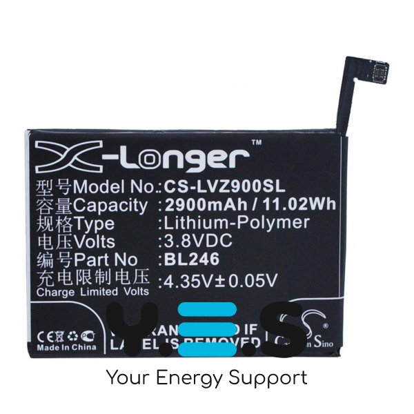 Батарея для телефонів Lenovo BL246 (X-Longer CS-LVZ900SL) 2900 mAh HPW-12820