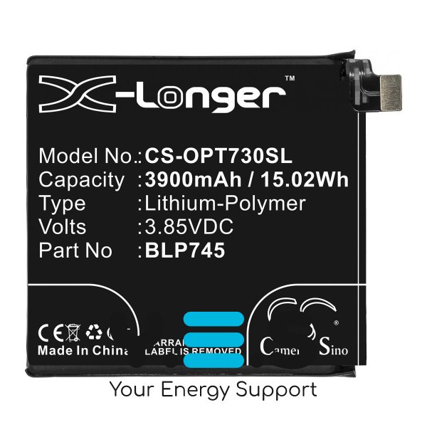 Батарея для  Cameron Sino BLP745 (CS-OPT730SL) для телефонів OnePlus 7T Pro (3900 mAh) HPW-14850