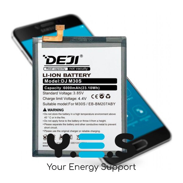 Акумулятор батареї DEJI Samsung EB-BM207ABY для Galaxy M30s SM-M307F/DS (6000 mAh) HPW-14566