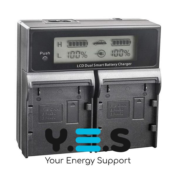 Інтелектуальний зарядний пристрій на 2 батареї (KingMa) для Canon BP-820 BP-828 HPW-13367