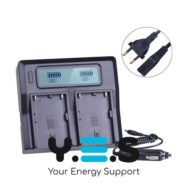 Інтелектуальний зарядний пристрій на 2 батареї (KingMa) для Canon BP-820 BP-828 HPW-13367